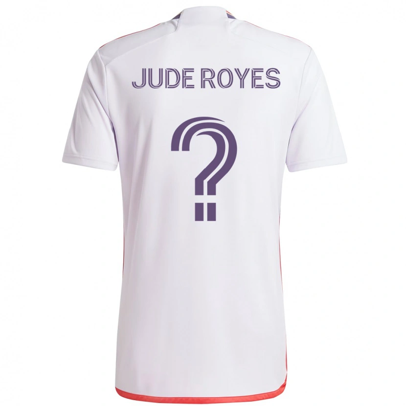 Danxen Homem Camisola Jude Royes #0 Branco Roxo Alternativa 2025/26 Camisa Brasil