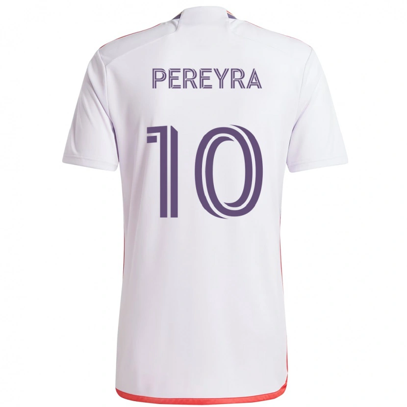 Danxen Homem Camisola Mauricio Pereyra #10 Branco Roxo Alternativa 2025/26 Camisa Brasil