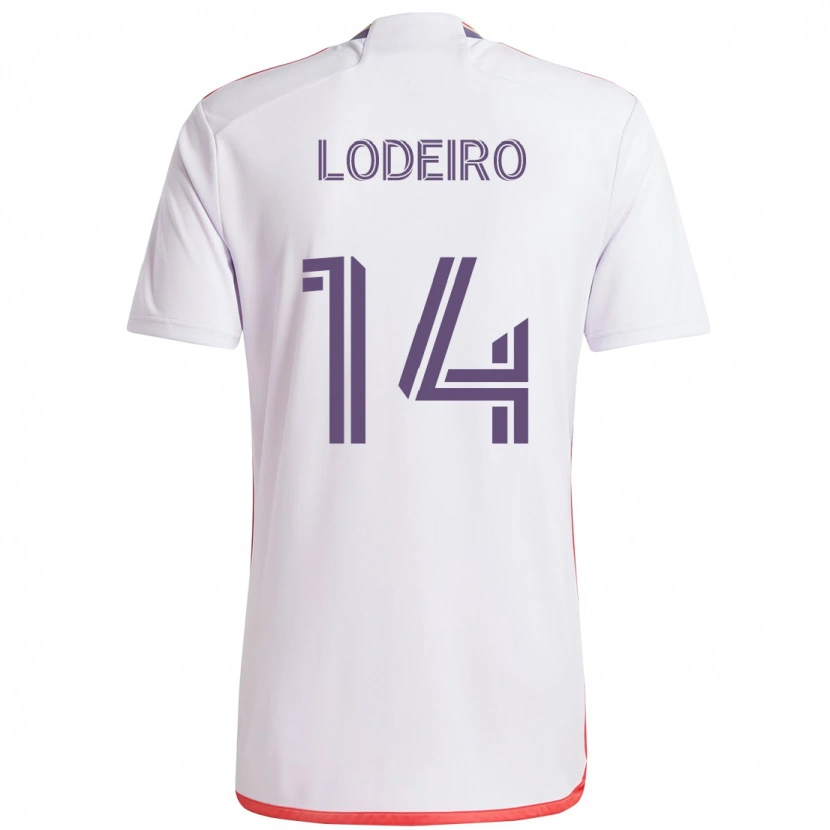 Danxen Homem Camisola Nicolás Lodeiro #14 Branco Roxo Alternativa 2025/26 Camisa Brasil