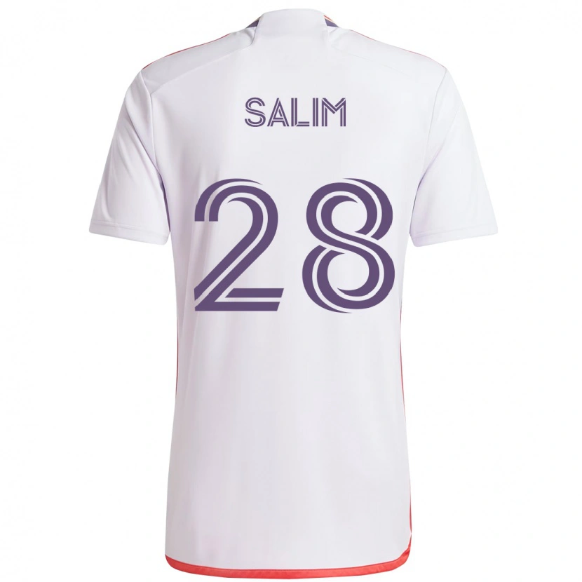 Danxen Homem Camisola Abdi Salim #28 Branco Roxo Alternativa 2025/26 Camisa Brasil