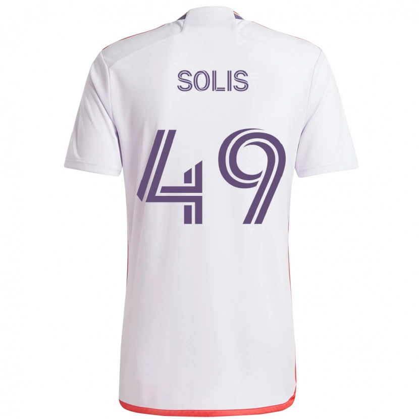 Danxen Homem Camisola Jhon Solís #49 Branco Roxo Alternativa 2025/26 Camisa Brasil