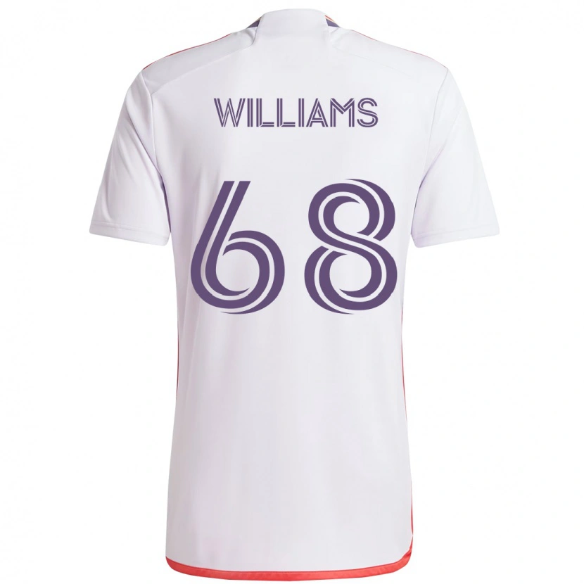 Danxen Homem Camisola Thomas Williams #68 Branco Roxo Alternativa 2025/26 Camisa Brasil