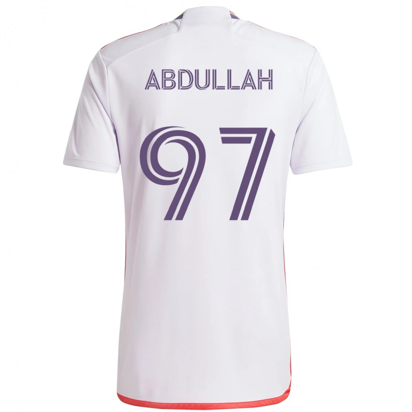 Danxen Homem Camisola Majed Abdullah #97 Branco Roxo Alternativa 2025/26 Camisa Brasil