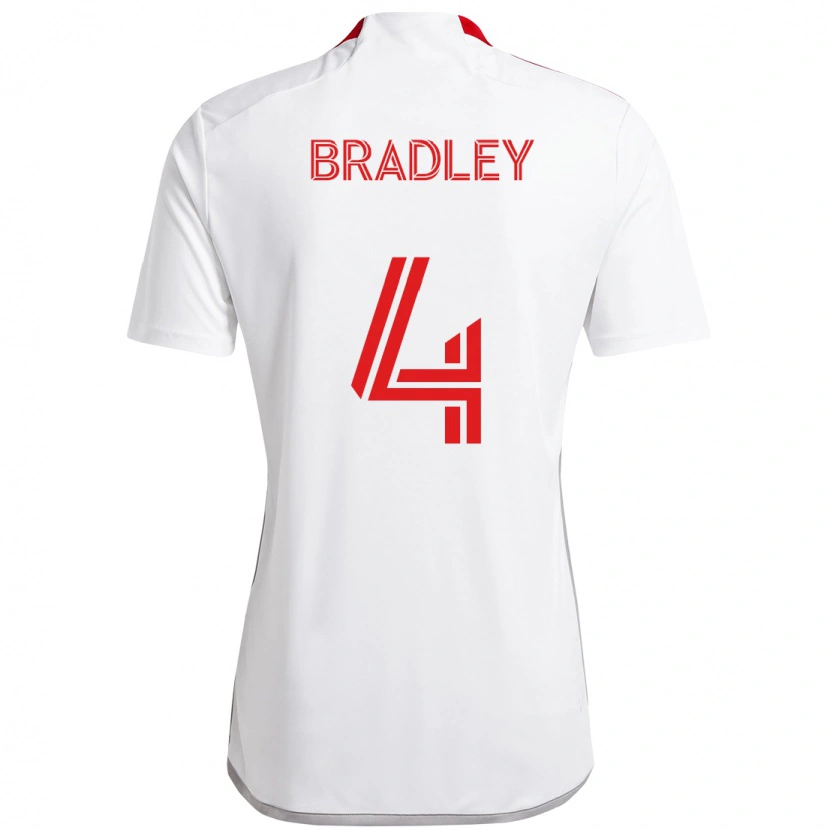 Danxen Homem Camisola Michael Bradley #4 Branco Vermelho Alternativa 2025/26 Camisa Brasil