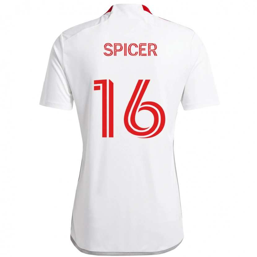 Danxen Homem Camisola Tyrese Spicer #16 Branco Vermelho Alternativa 2025/26 Camisa Brasil