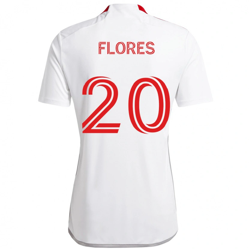 Danxen Homem Camisola Deybi Flores #20 Branco Vermelho Alternativa 2025/26 Camisa Brasil