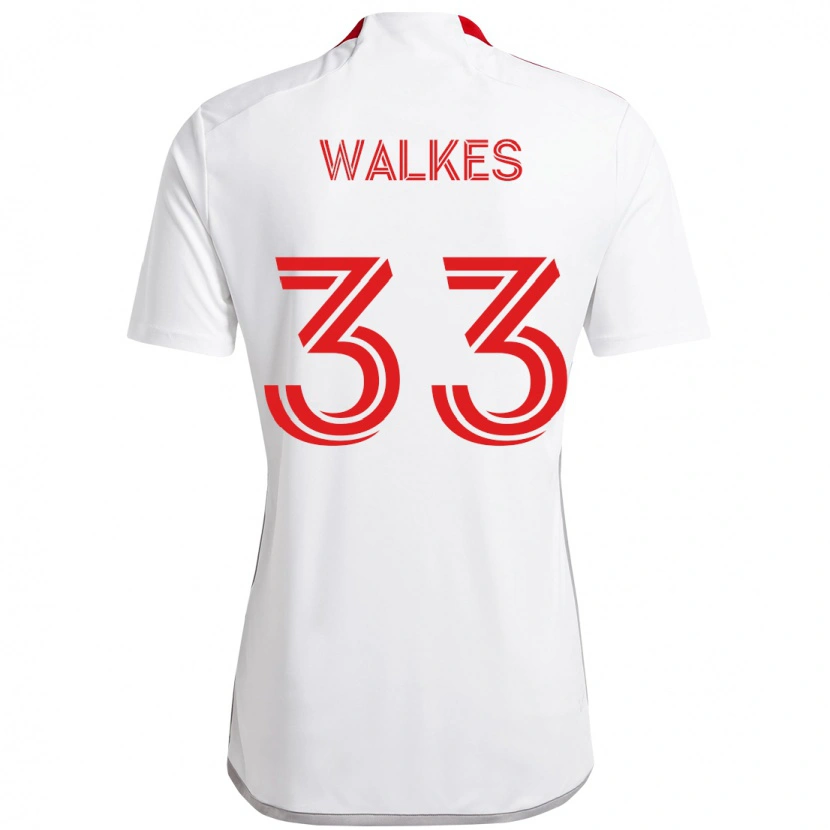 Danxen Homem Camisola Reshaun Walkes #33 Branco Vermelho Alternativa 2025/26 Camisa Brasil