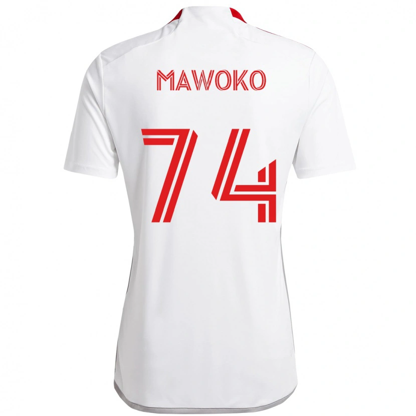 Danxen Homem Camisola Kundai Mawoko #74 Branco Vermelho Alternativa 2025/26 Camisa Brasil