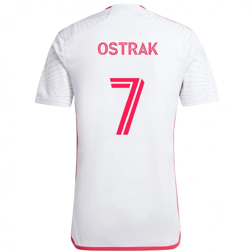 Danxen Homem Camisola Tomas Ostrak #7 Branco Magenta Alternativa 2025/26 Camisa Brasil