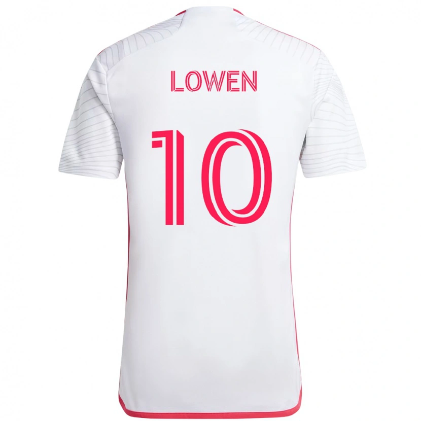 Danxen Homem Camisola Eduard Löwen #10 Branco Magenta Alternativa 2025/26 Camisa Brasil