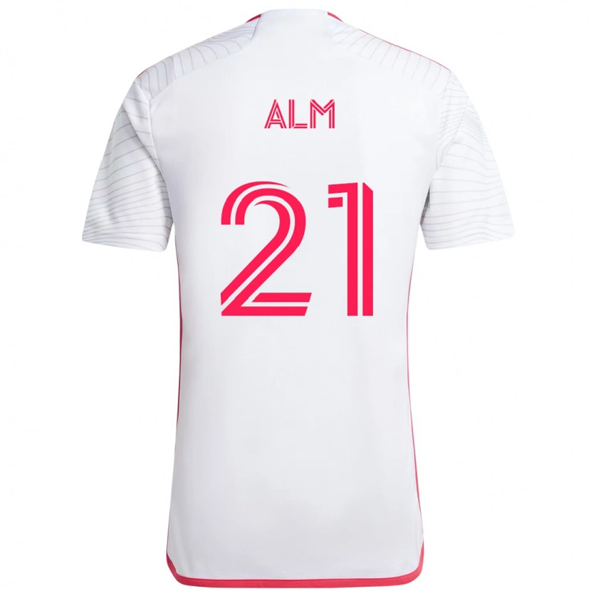 Danxen Homem Camisola Rasmus Alm #21 Branco Magenta Alternativa 2025/26 Camisa Brasil