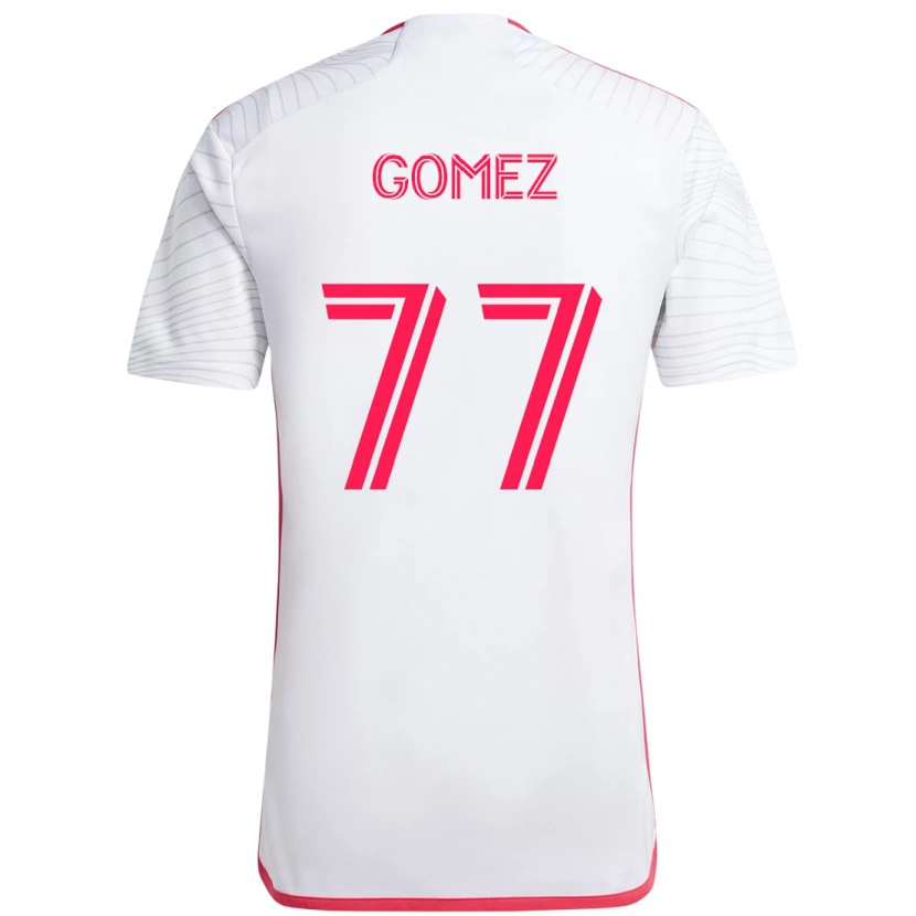 Danxen Homem Camisola Sam Gomez #77 Branco Magenta Alternativa 2025/26 Camisa Brasil