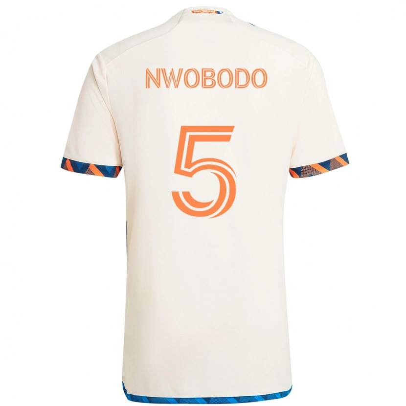 Danxen Homem Camisola Obinna Nwobodo #5 Branco Azul Laranja Alternativa 2025/26 Camisa Brasil