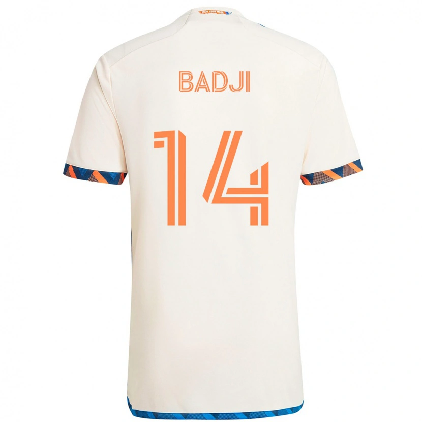 Danxen Homem Camisola Dominique Badji #14 Branco Azul Laranja Alternativa 2025/26 Camisa Brasil