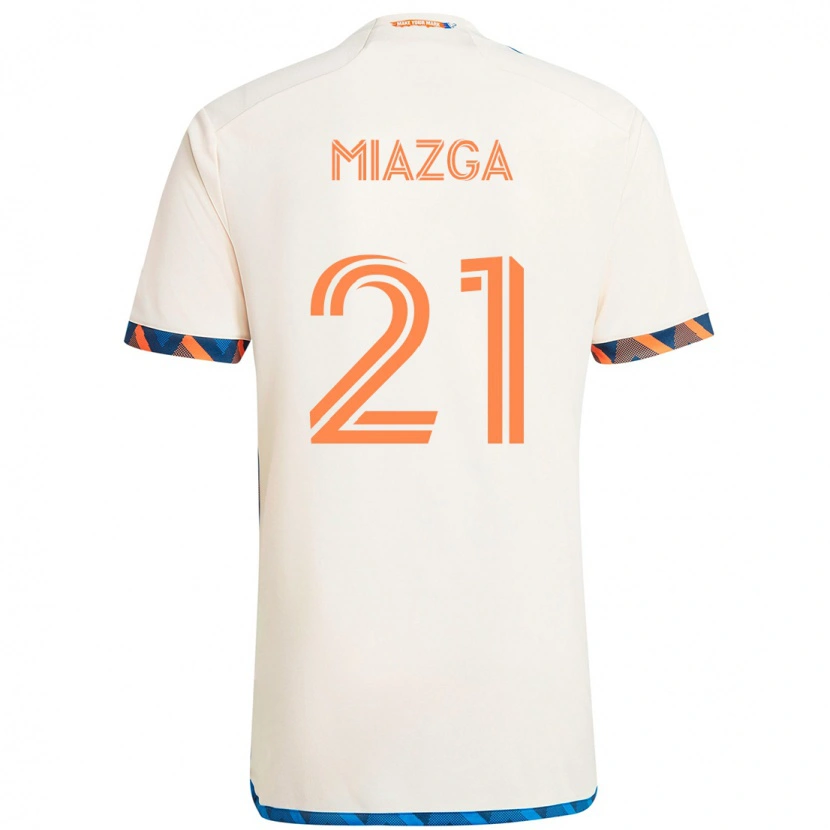 Danxen Homem Camisola Matt Miazga #21 Branco Azul Laranja Alternativa 2025/26 Camisa Brasil