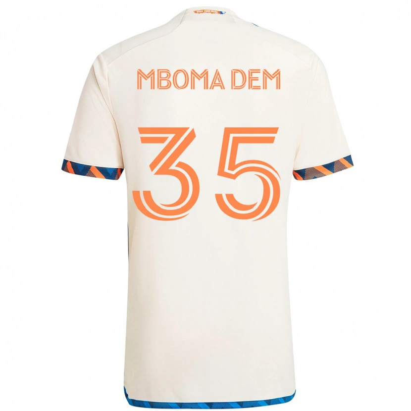 Danxen Homem Camisola Kenji Mboma Dem #35 Branco Azul Laranja Alternativa 2025/26 Camisa Brasil
