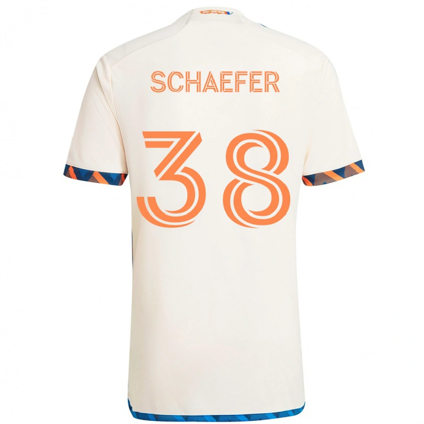 Danxen Homem Camisola Brian Schaefer #38 Branco Azul Laranja Alternativa 2025/26 Camisa Brasil