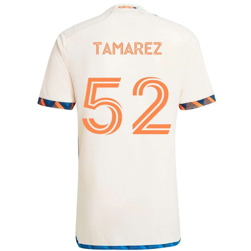 Danxen Homem Camisola Lucas Tamarez #52 Branco Azul Laranja Alternativa 2025/26 Camisa Brasil