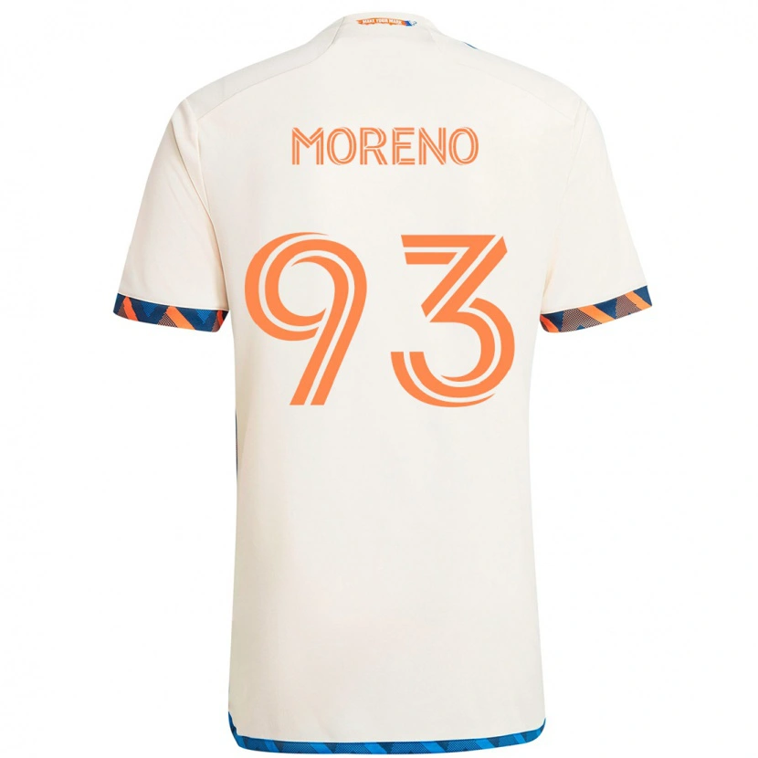 Danxen Homem Camisola Júnior Moreno #93 Branco Azul Laranja Alternativa 2025/26 Camisa Brasil