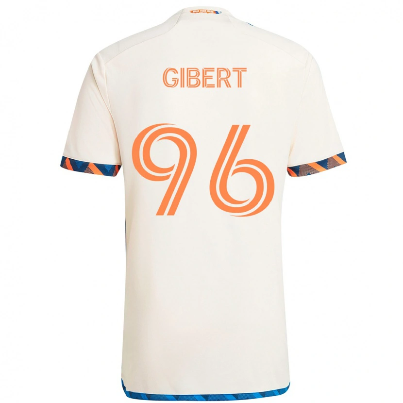 Danxen Homem Camisola Gaël Gibert #96 Branco Azul Laranja Alternativa 2025/26 Camisa Brasil