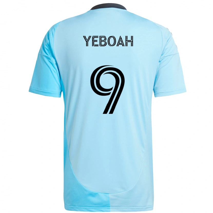 Danxen Homem Camisola Kelvin Yeboah #9 Azul Celeste Alternativa 2025/26 Camisa Brasil