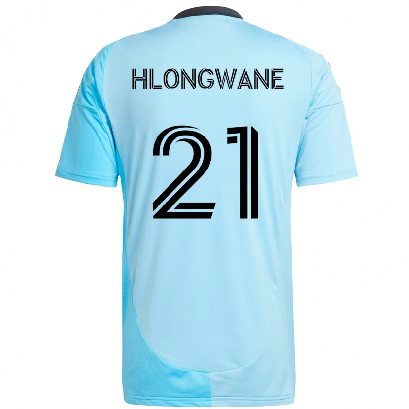 Danxen Homem Camisola Bongokuhle Hlongwane #21 Azul Celeste Alternativa 2025/26 Camisa Brasil