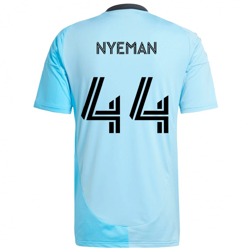 Danxen Homem Camisola Moses Nyeman #44 Azul Celeste Alternativa 2025/26 Camisa Brasil