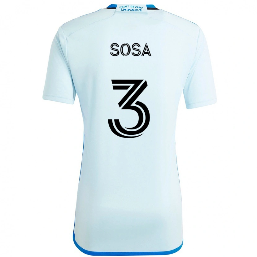 Danxen Homem Camisola Joaquín Sosa #3 Azul Celeste Azul Escuro Alternativa 2025/26 Camisa Brasil