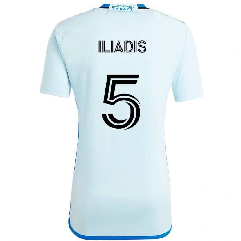 Danxen Homem Camisola Ilias Iliadis #5 Azul Celeste Azul Escuro Alternativa 2025/26 Camisa Brasil