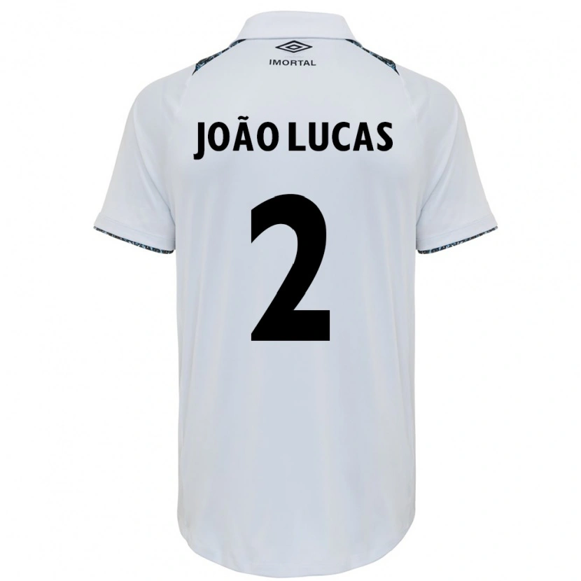 Danxen Homem Camisola João Lucas #2 Branco Azul Alternativa 2025/26 Camisa Brasil