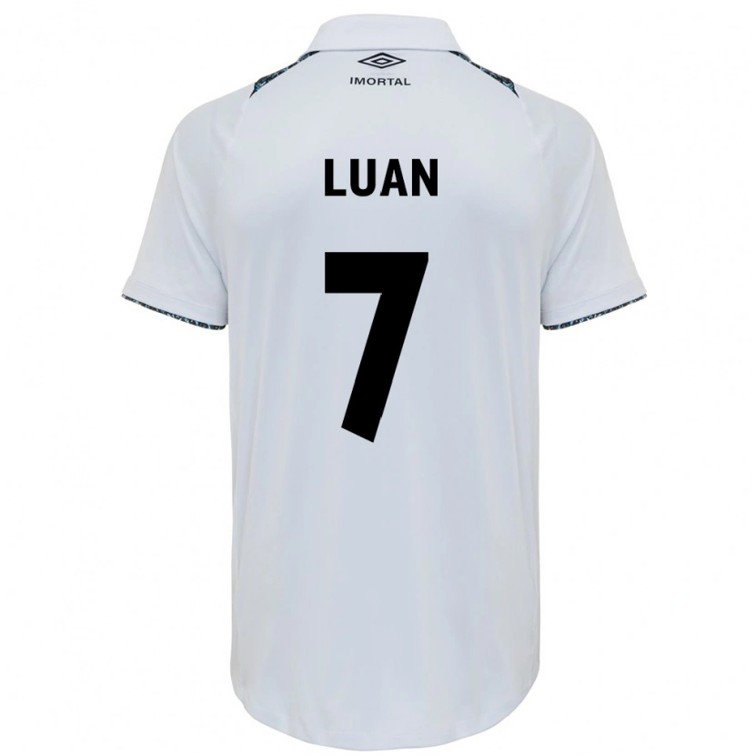 Danxen Homem Camisola Luan #7 Branco Azul Alternativa 2025/26 Camisa Brasil