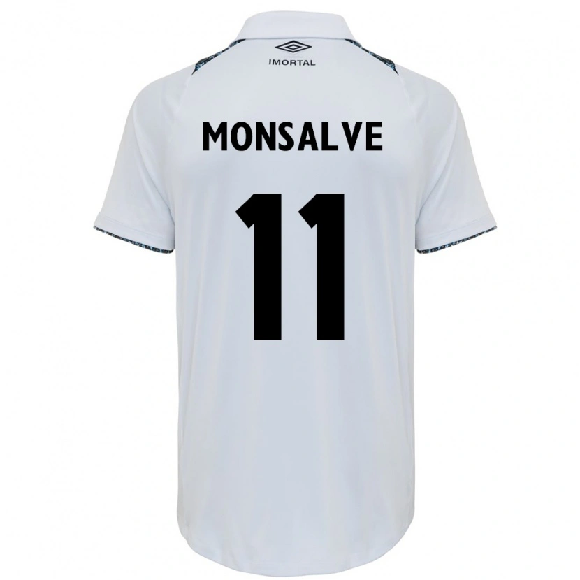 Danxen Homem Camisola Miguel Monsalve #11 Branco Azul Alternativa 2025/26 Camisa Brasil