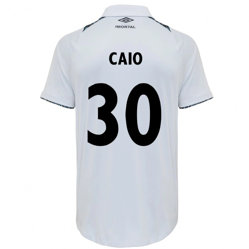 Danxen Homem Camisola Rodrigo Caio #30 Branco Azul Alternativa 2025/26 Camisa Brasil