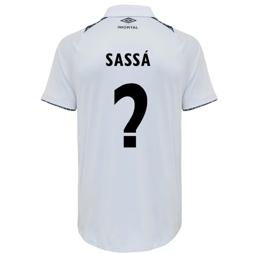 Danxen Homem Camisola Sassá #0 Branco Azul Alternativa 2025/26 Camisa Brasil