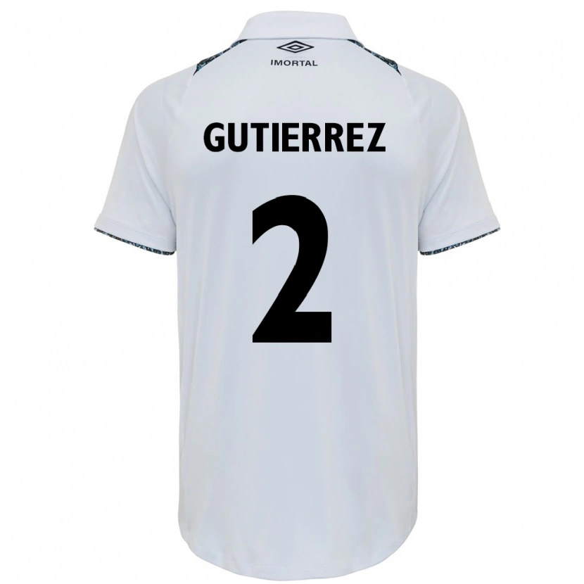 Danxen Homem Camisola Nairelis Gutiérrez #2 Branco Azul Alternativa 2025/26 Camisa Brasil