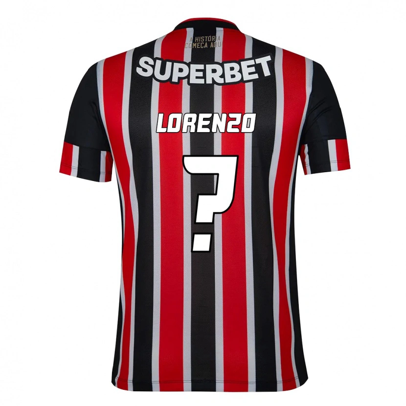 Danxen Homem Camisola Lorenzo #0 Preto Vermelho Alternativa 2025/26 Camisa Brasil