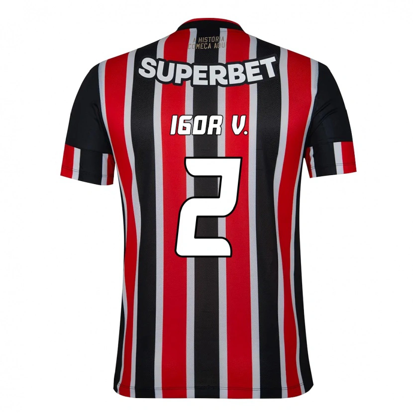 Danxen Homem Camisola Igor Vinícius #2 Preto Vermelho Alternativa 2025/26 Camisa Brasil