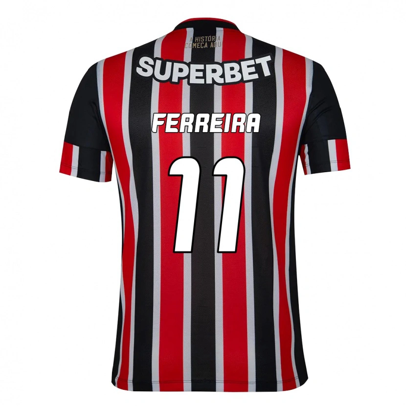 Danxen Homem Camisola Ferreirinha #11 Preto Vermelho Alternativa 2025/26 Camisa Brasil