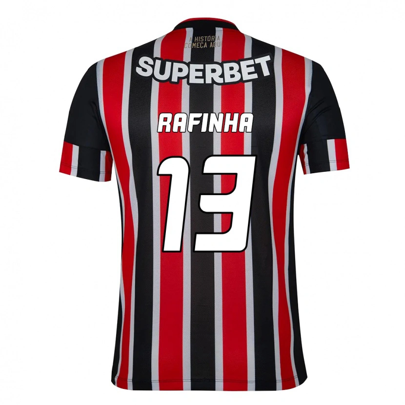 Danxen Homem Camisola Rafinha #13 Preto Vermelho Alternativa 2025/26 Camisa Brasil