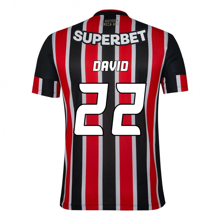 Danxen Homem Camisola David #22 Preto Vermelho Alternativa 2025/26 Camisa Brasil