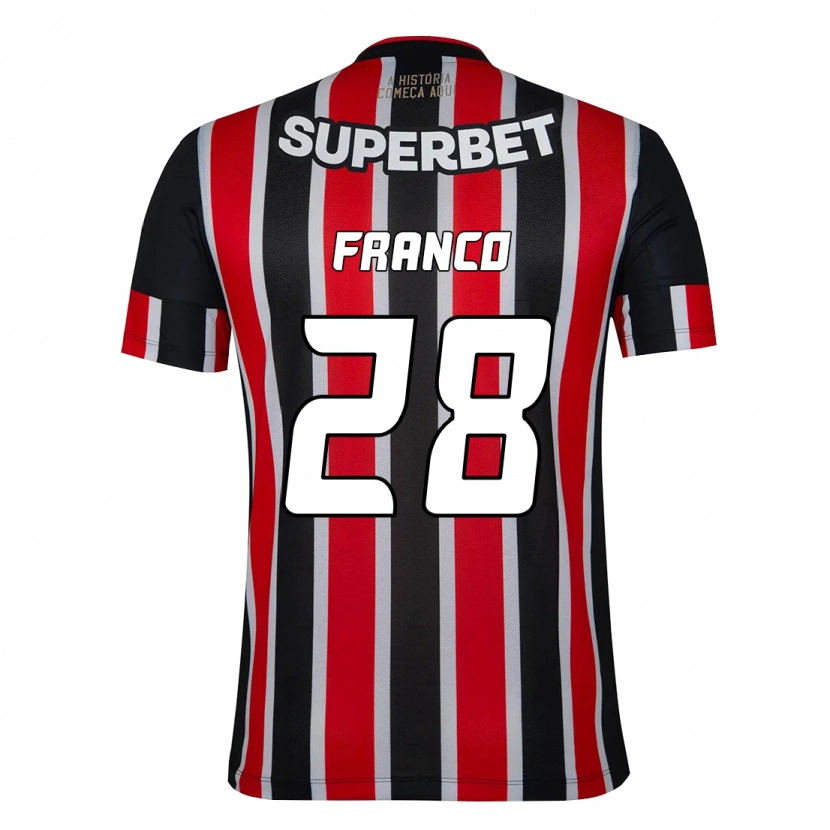 Danxen Homem Camisola Alan Franco #28 Preto Vermelho Alternativa 2025/26 Camisa Brasil