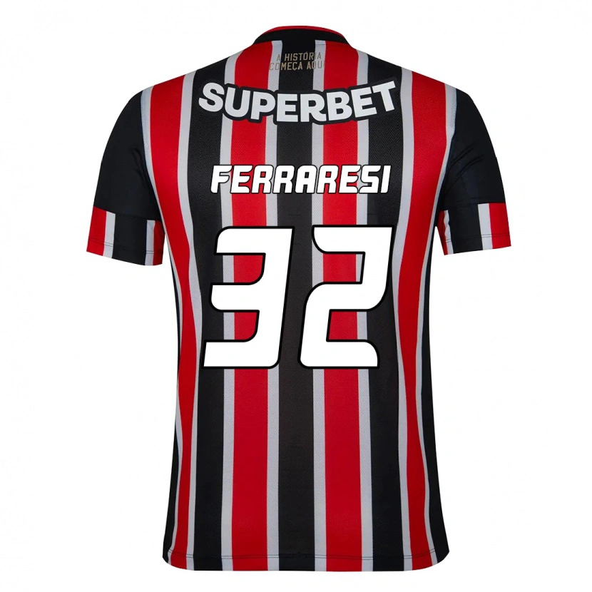 Danxen Homem Camisola Nahuel Ferraresi #32 Preto Vermelho Alternativa 2025/26 Camisa Brasil