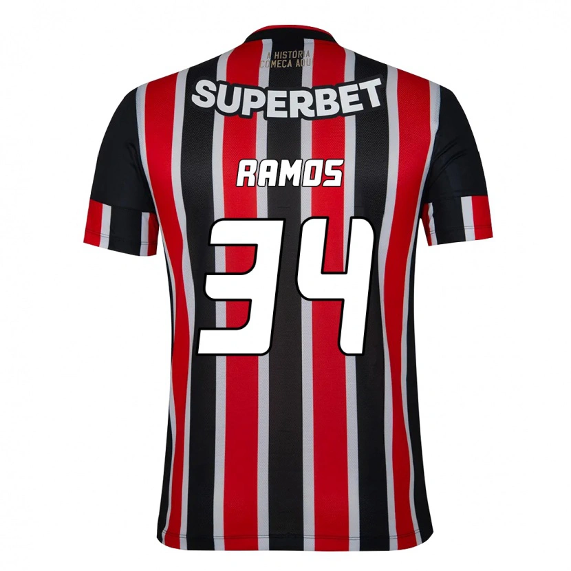 Danxen Homem Camisola Raí Ramos #34 Preto Vermelho Alternativa 2025/26 Camisa Brasil