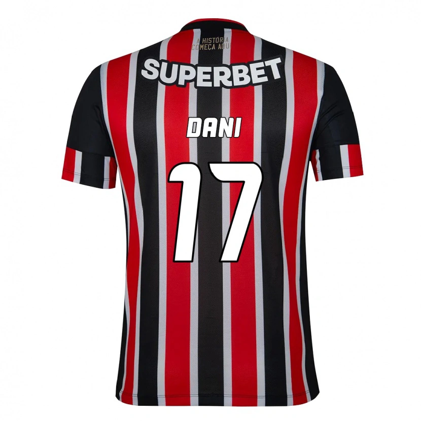 Danxen Homem Camisola Dani #17 Preto Vermelho Alternativa 2025/26 Camisa Brasil