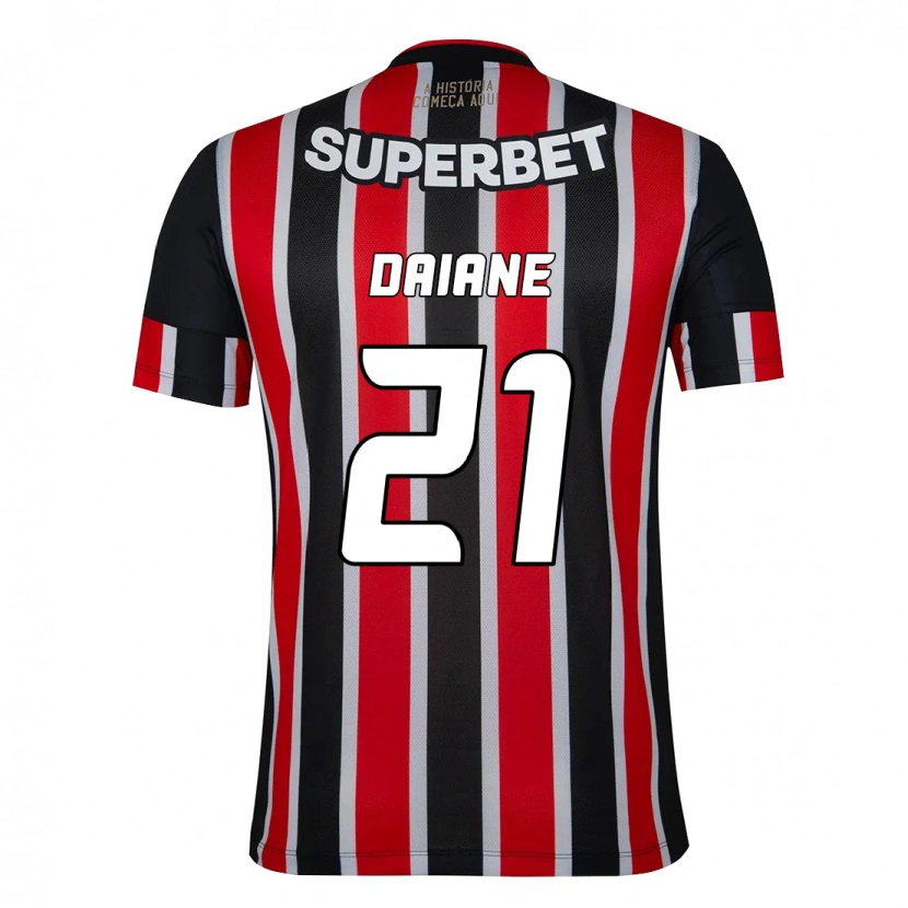 Danxen Homem Camisola Daiane #21 Preto Vermelho Alternativa 2025/26 Camisa Brasil