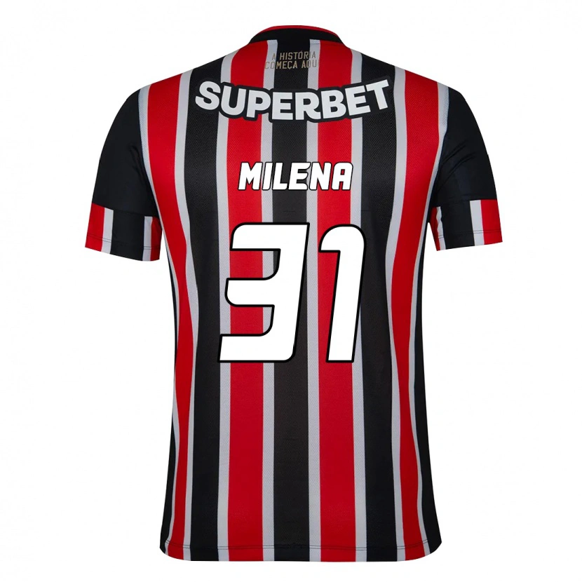 Danxen Homem Camisola Milena #31 Preto Vermelho Alternativa 2025/26 Camisa Brasil