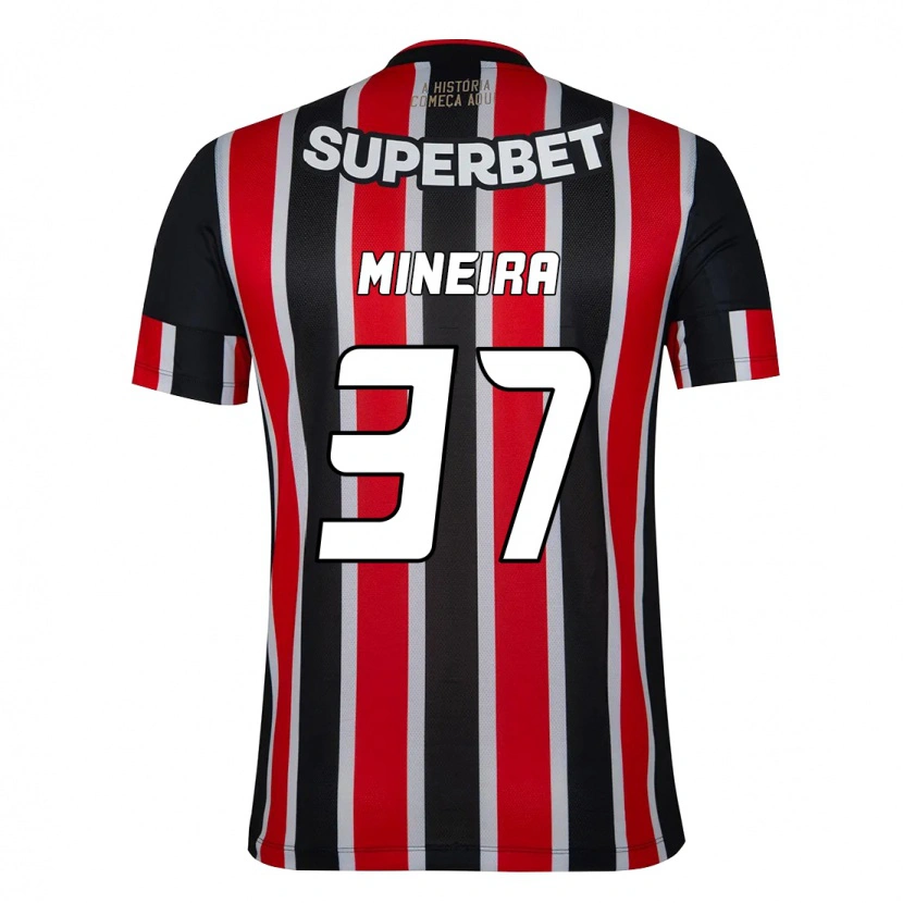 Danxen Homem Camisola Rafa Mineira #37 Preto Vermelho Alternativa 2025/26 Camisa Brasil