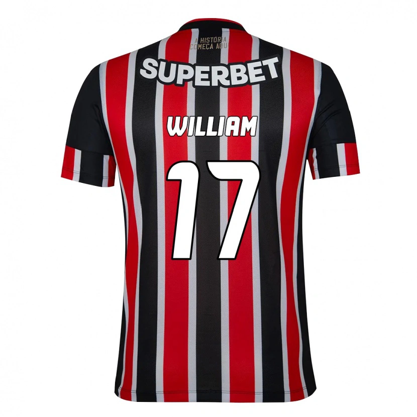 Danxen Homem Camisola William #17 Preto Vermelho Alternativa 2025/26 Camisa Brasil