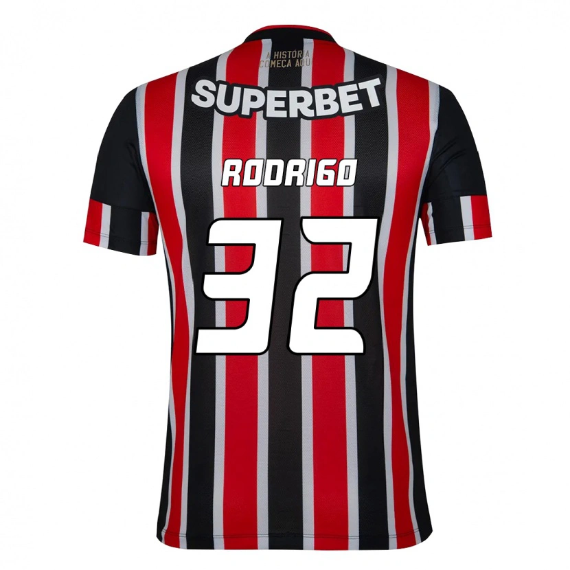 Danxen Homem Camisola Rodrigo #32 Preto Vermelho Alternativa 2025/26 Camisa Brasil