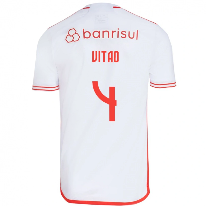 Danxen Homem Camisola Vitão #4 Branco Vermelho Alternativa 2025/26 Camisa Brasil